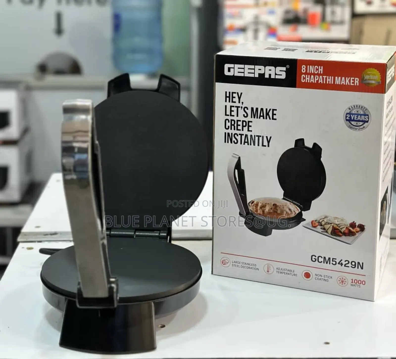 Geepas "8inch" Electric Chapathi Makers \\ 1000w \\ Gcm5429n