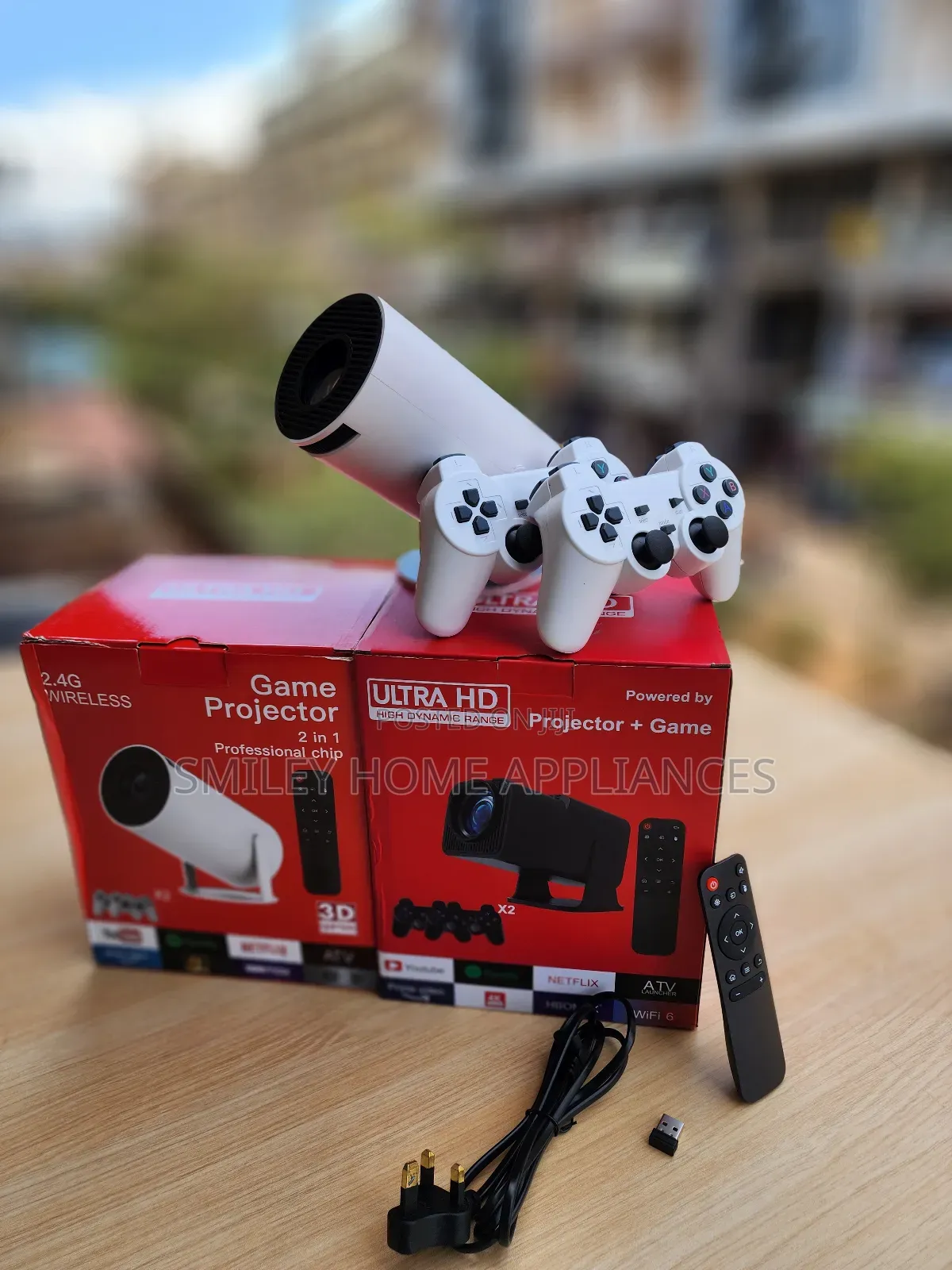 Brand New Smart Hd Gaming Projector With Two Wireless Pads