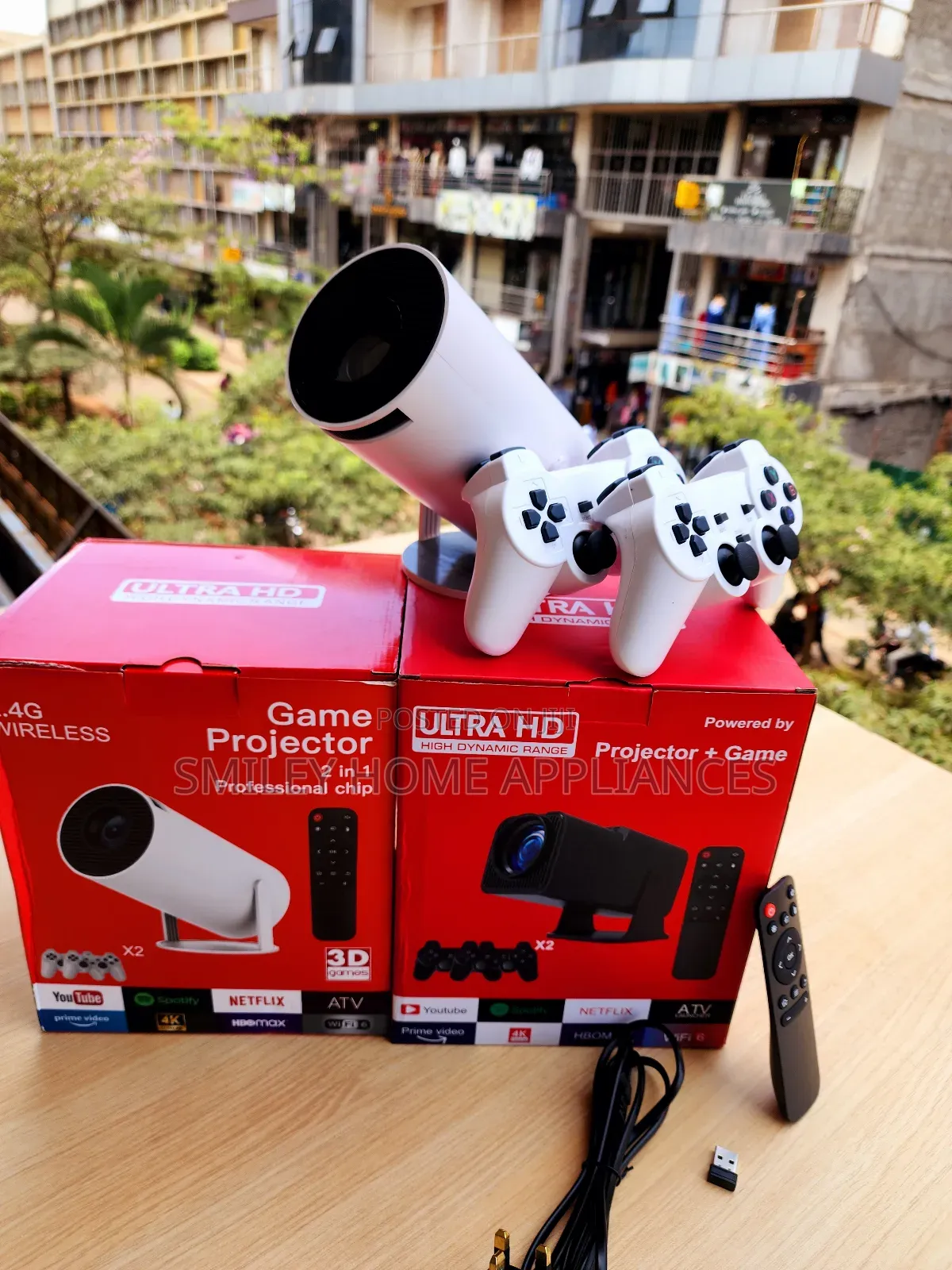 Brand New Smart Hd Gaming Projector With Two Wireless Pads