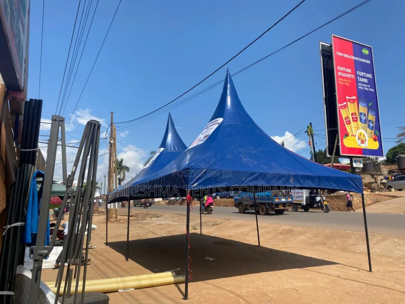 Blue 100seater Tent Heavy Duty PVC Material