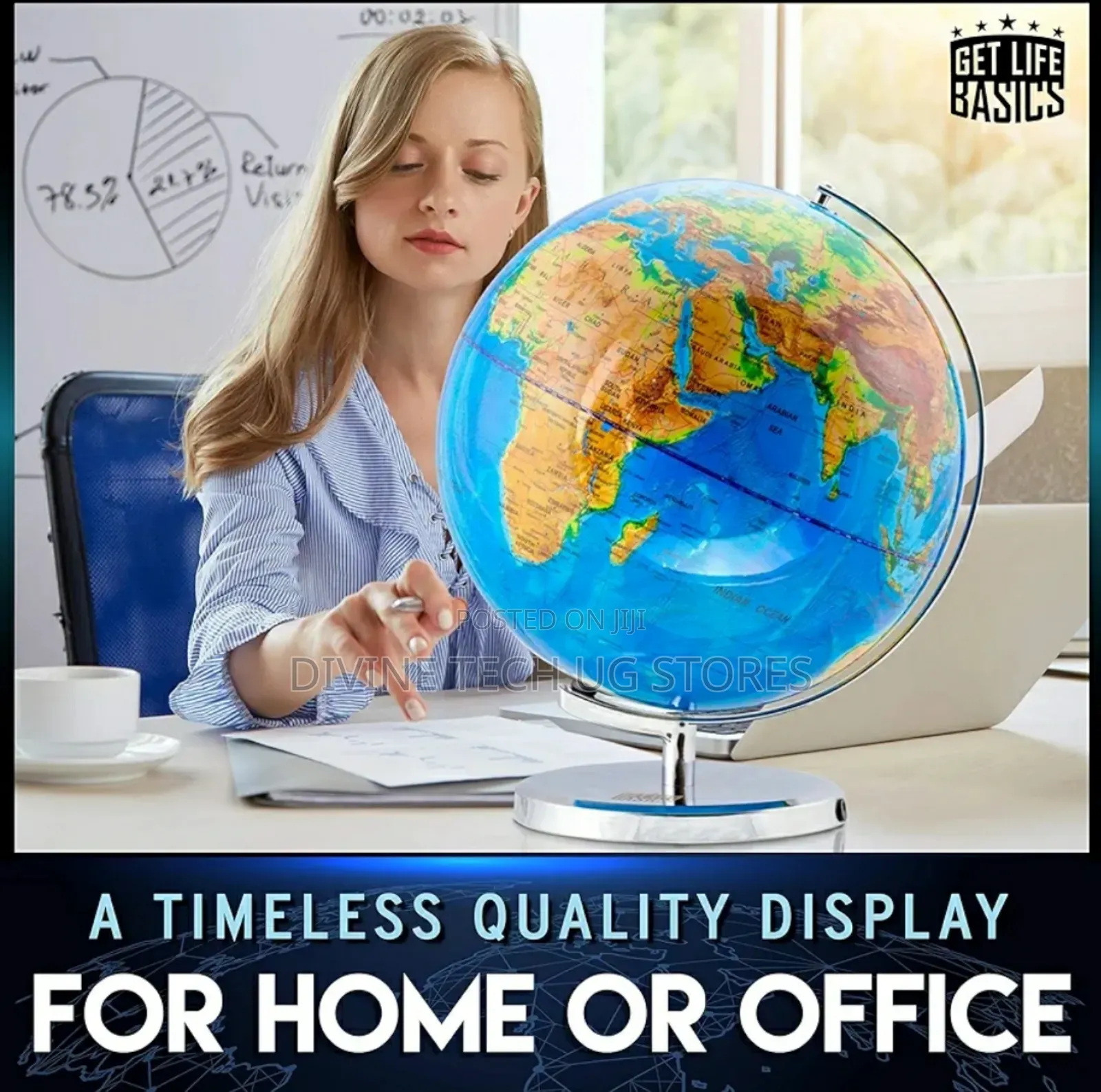 World Globe ,Globe Map Home ,Office Learning Constellation