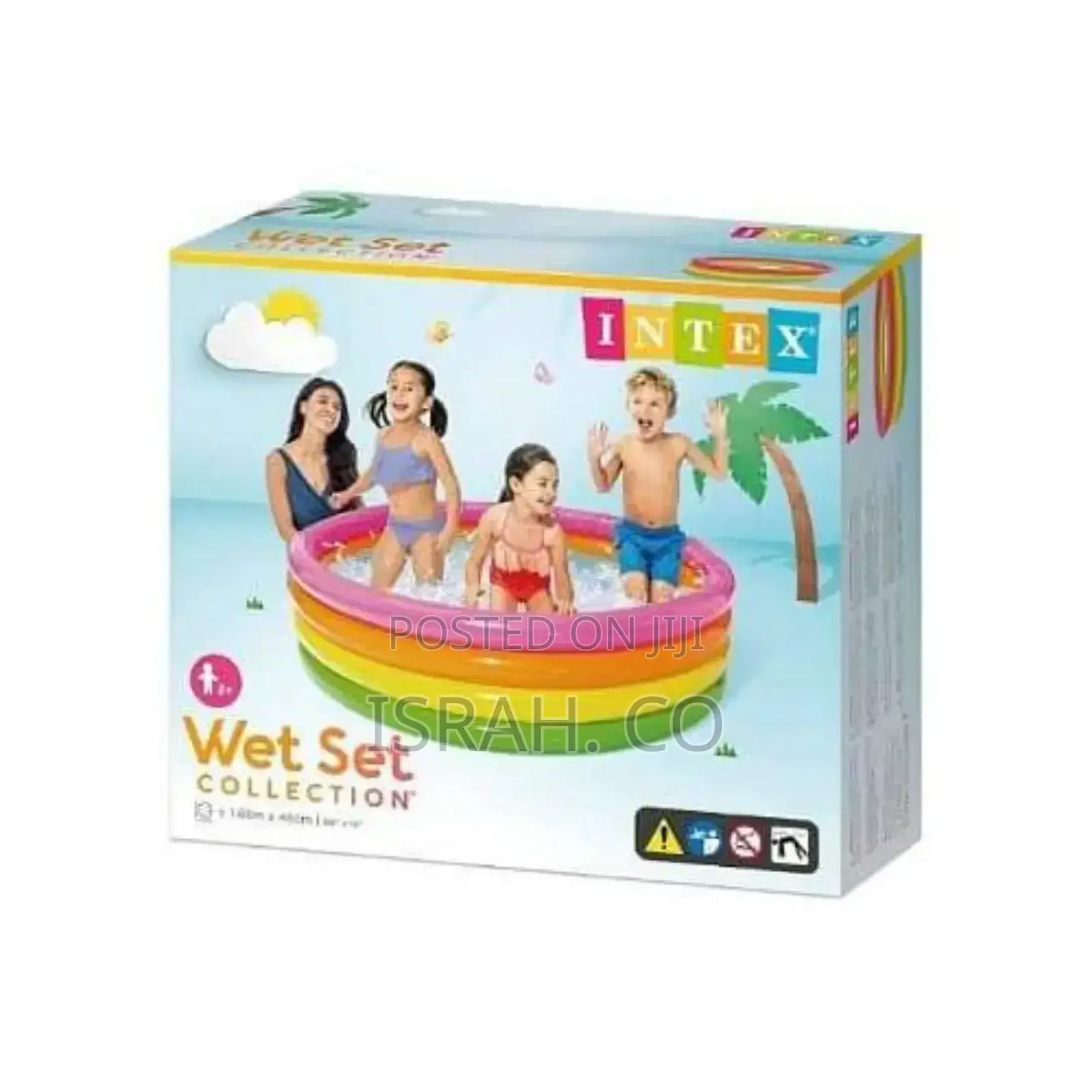 Portable Intex Round Wet Set Kiddie Pool,66" X 18"Collection
