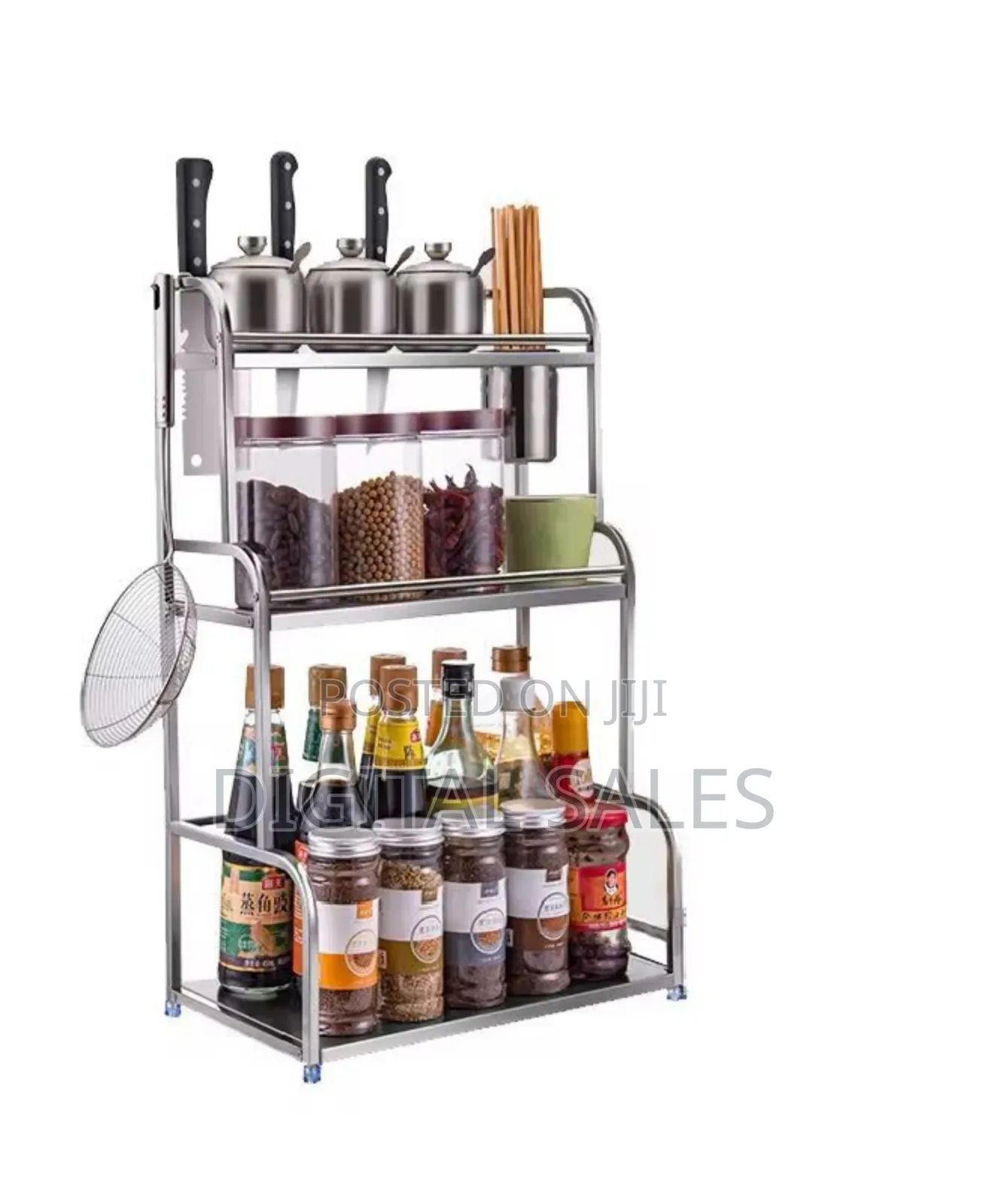 3 Tier Spice Rack Organizer Spice Jars