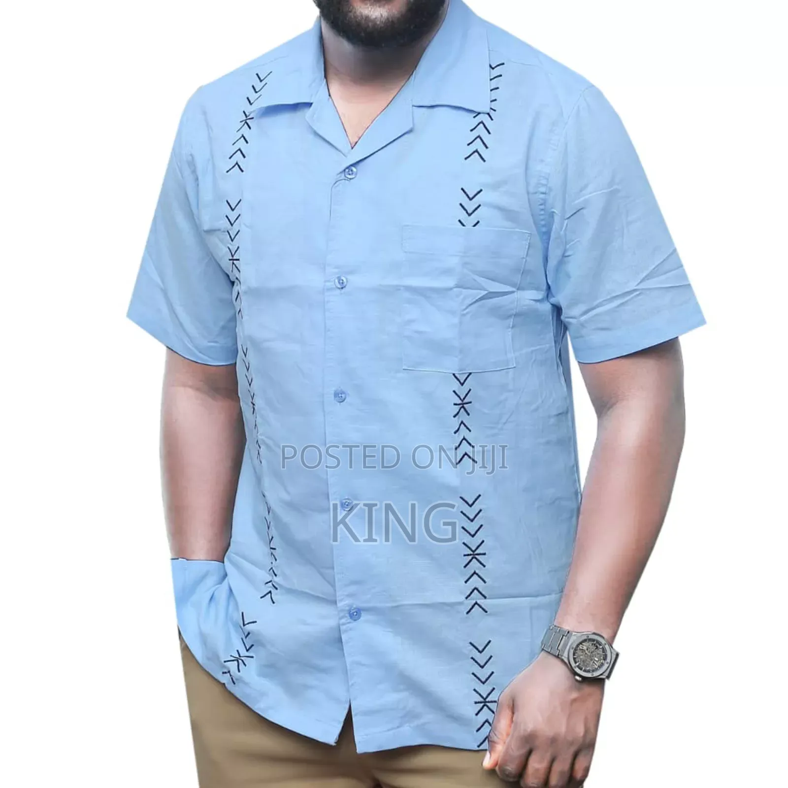 Elegant Attire Linen Shirts. African Style. Kitengi