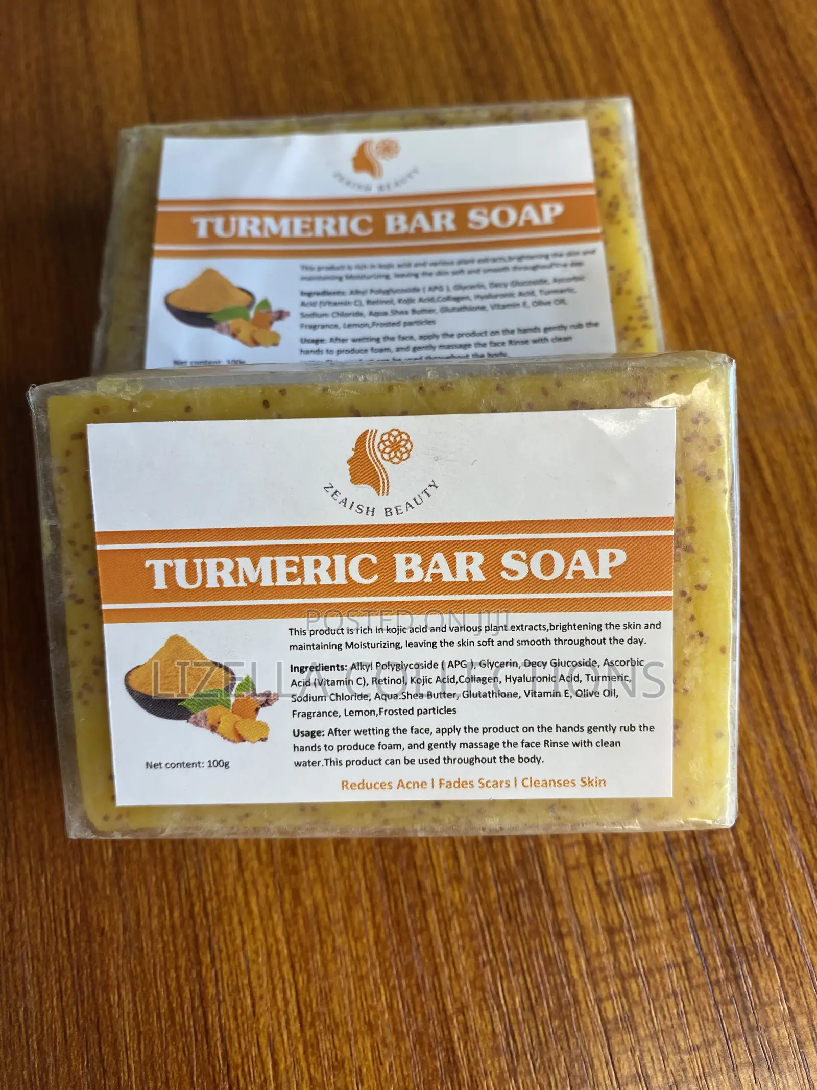 Tumeric Soap With Kojic, Vit C,Retinol,Collagen,Hyaluronic