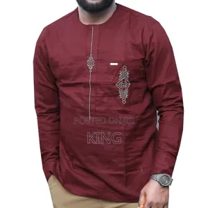 Photo - Hemmed Linen Shirts. African Style. Kitengi