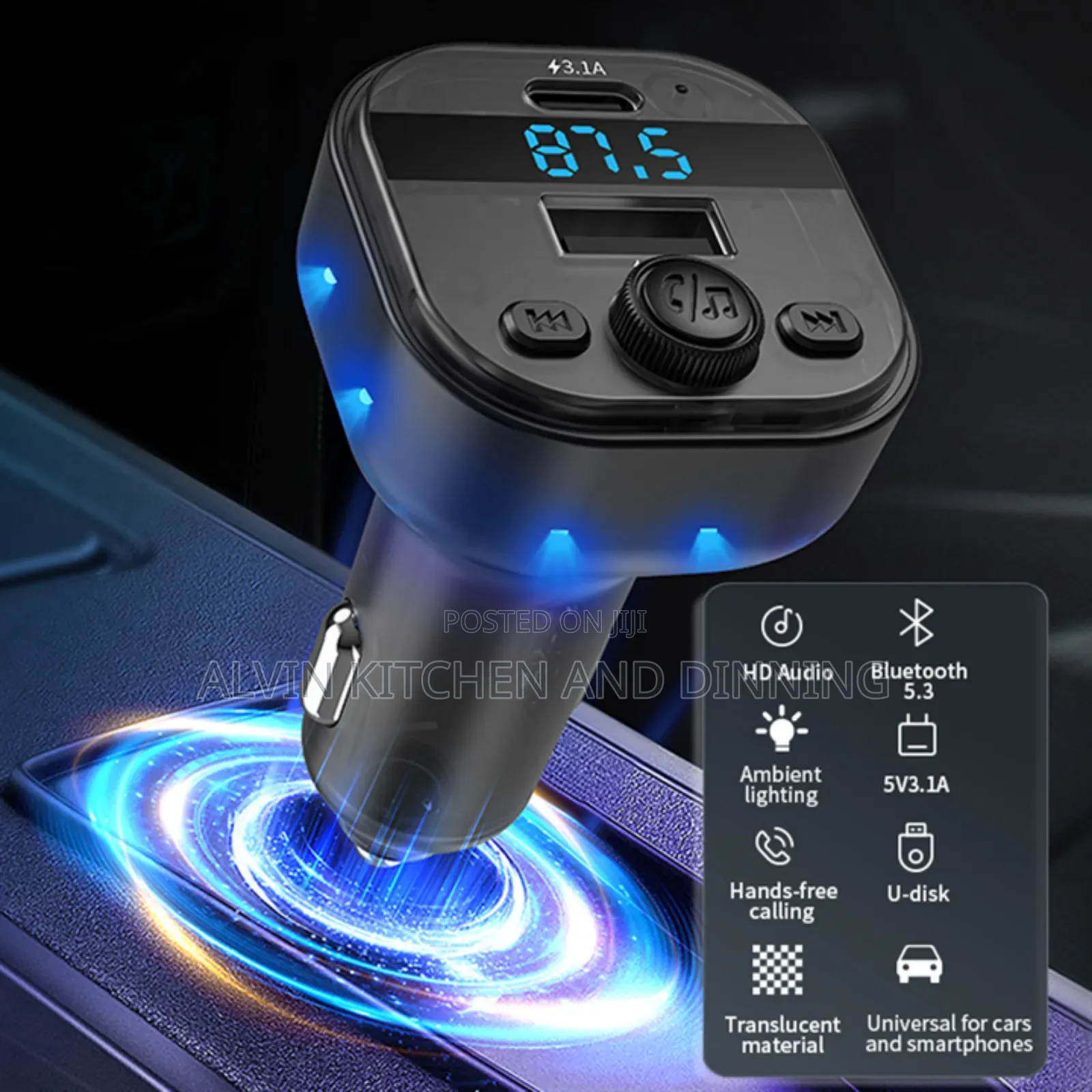 Car Charger With Car Mp3 Player.