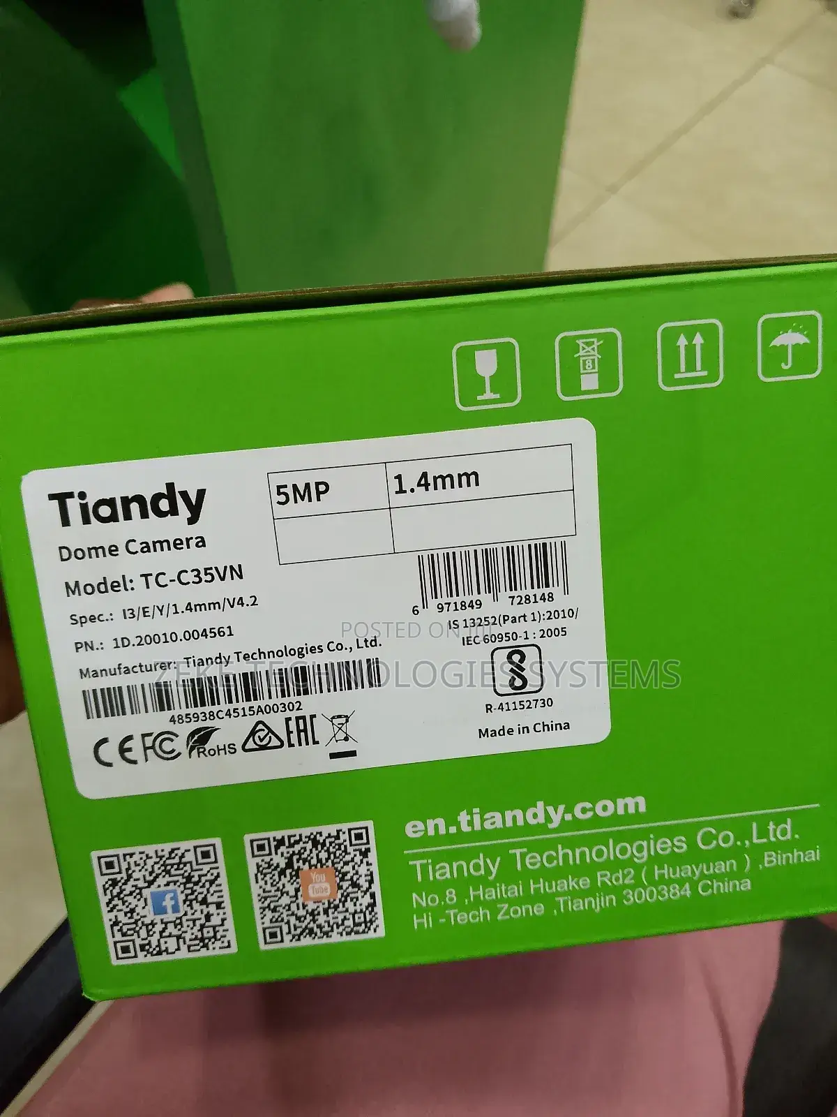 Fish Eye CCTV Camera Tiandy