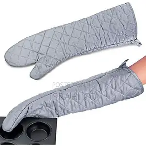 2pcs 23inch 59cm Long Cotton Oven Heat Resistant Oven Mitts