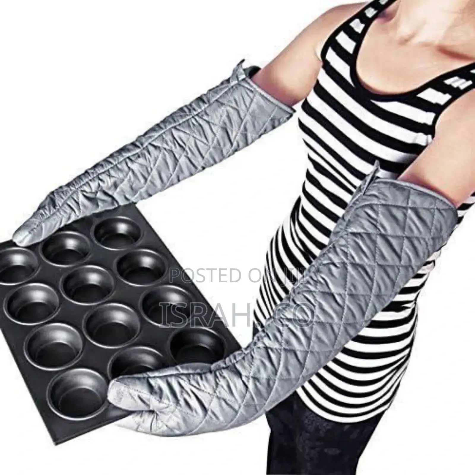 2pcs 23inch 59cm Long Cotton Oven Heat Resistant Oven Mitts