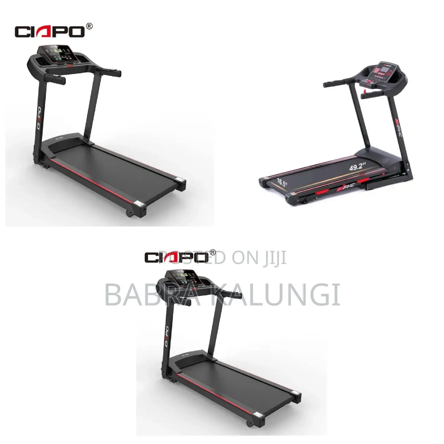 Fitness Hand Grip Pulse Folding Treadmill