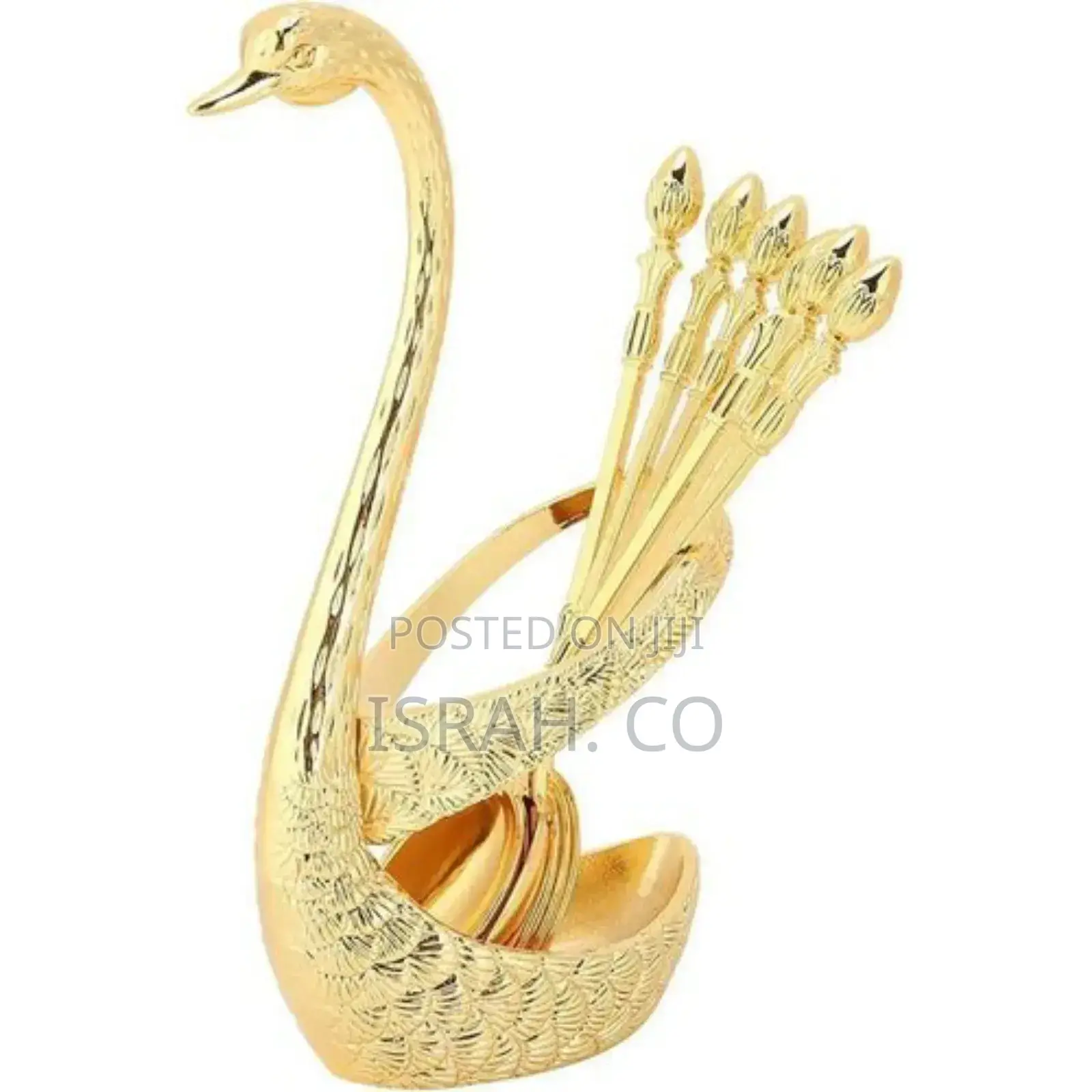 Swan Shape 6 Spoons and Forks Holder Stainless Steel