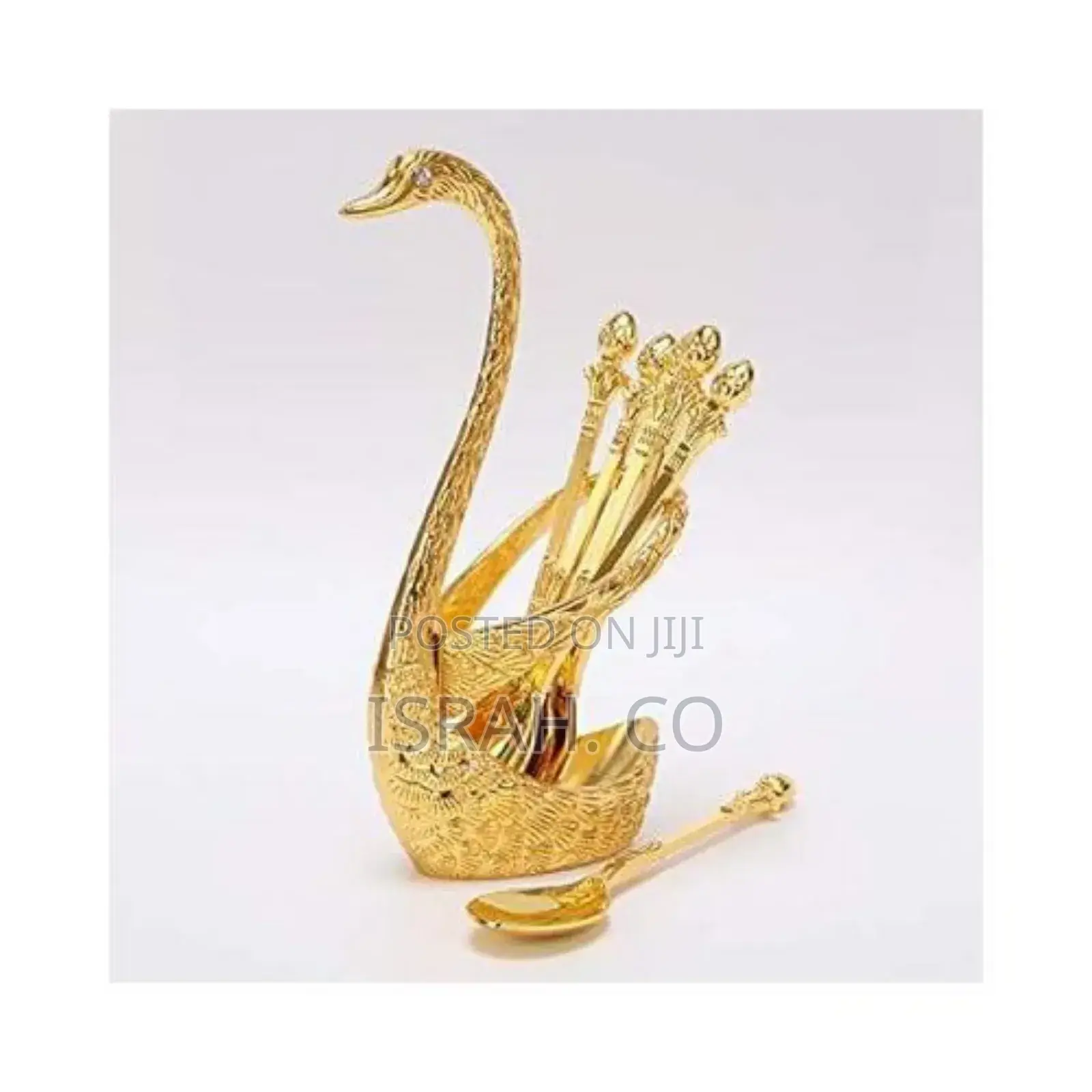 Swan Shape 6 Spoons and Forks Holder Stainless Steel