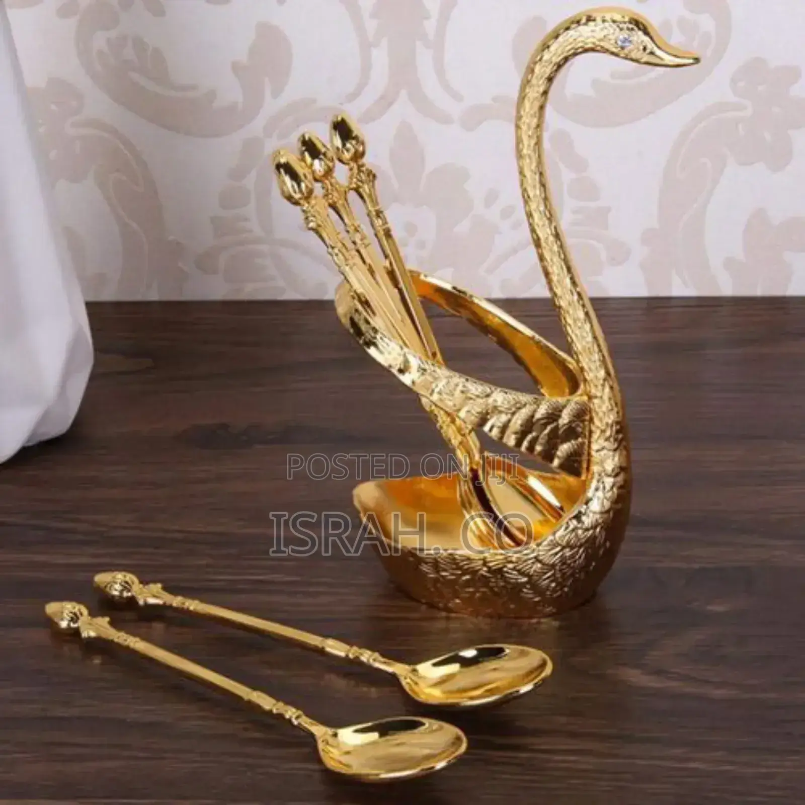 Swan Shape 6 Spoons and Forks Holder Stainless Steel