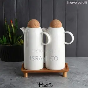 Porcelain Oil Dispenser Bottle, 2 PCS Oil Vinegar Bottle