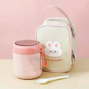Food Container With Spoon Stainless Steel