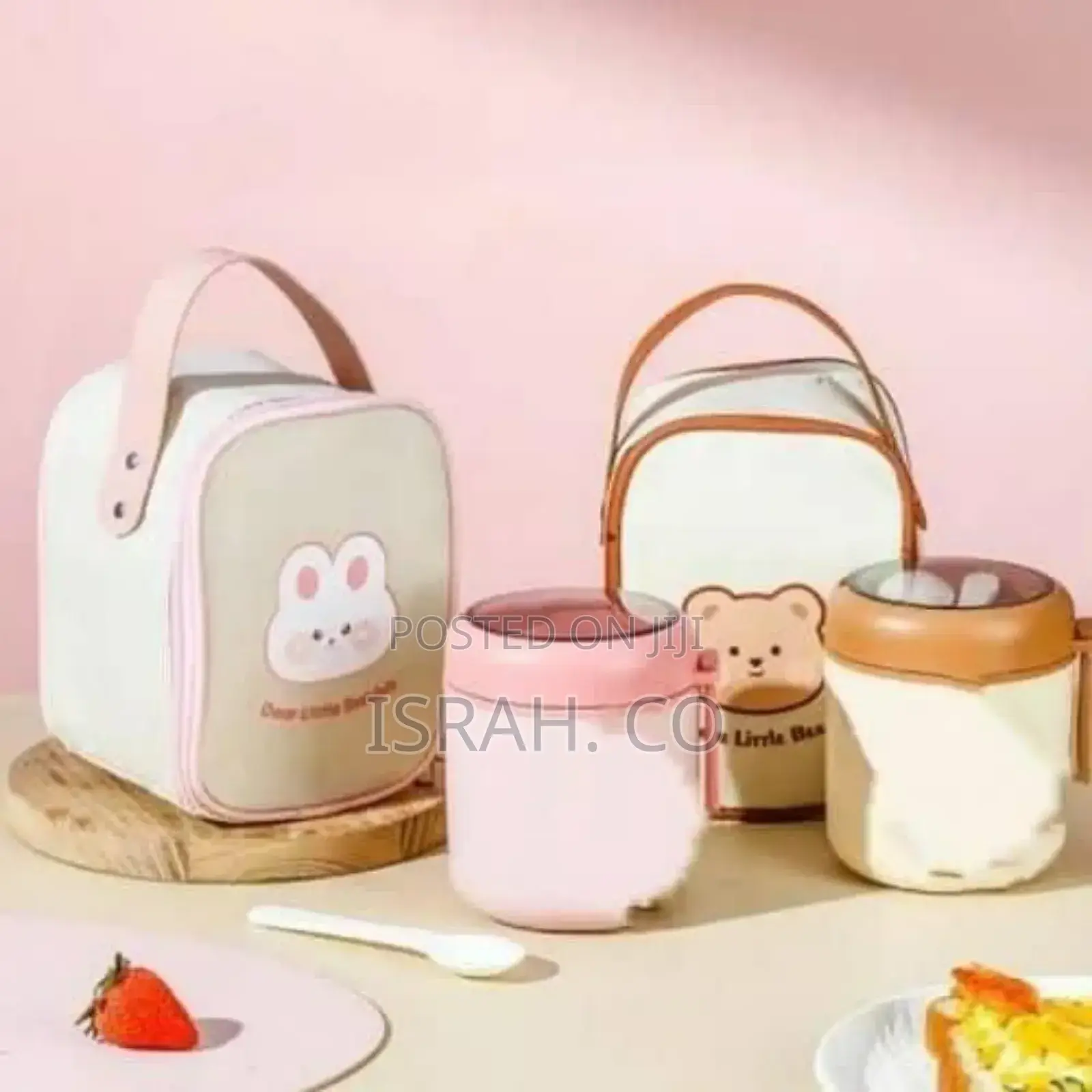 Food Container With Spoon Stainless Steel