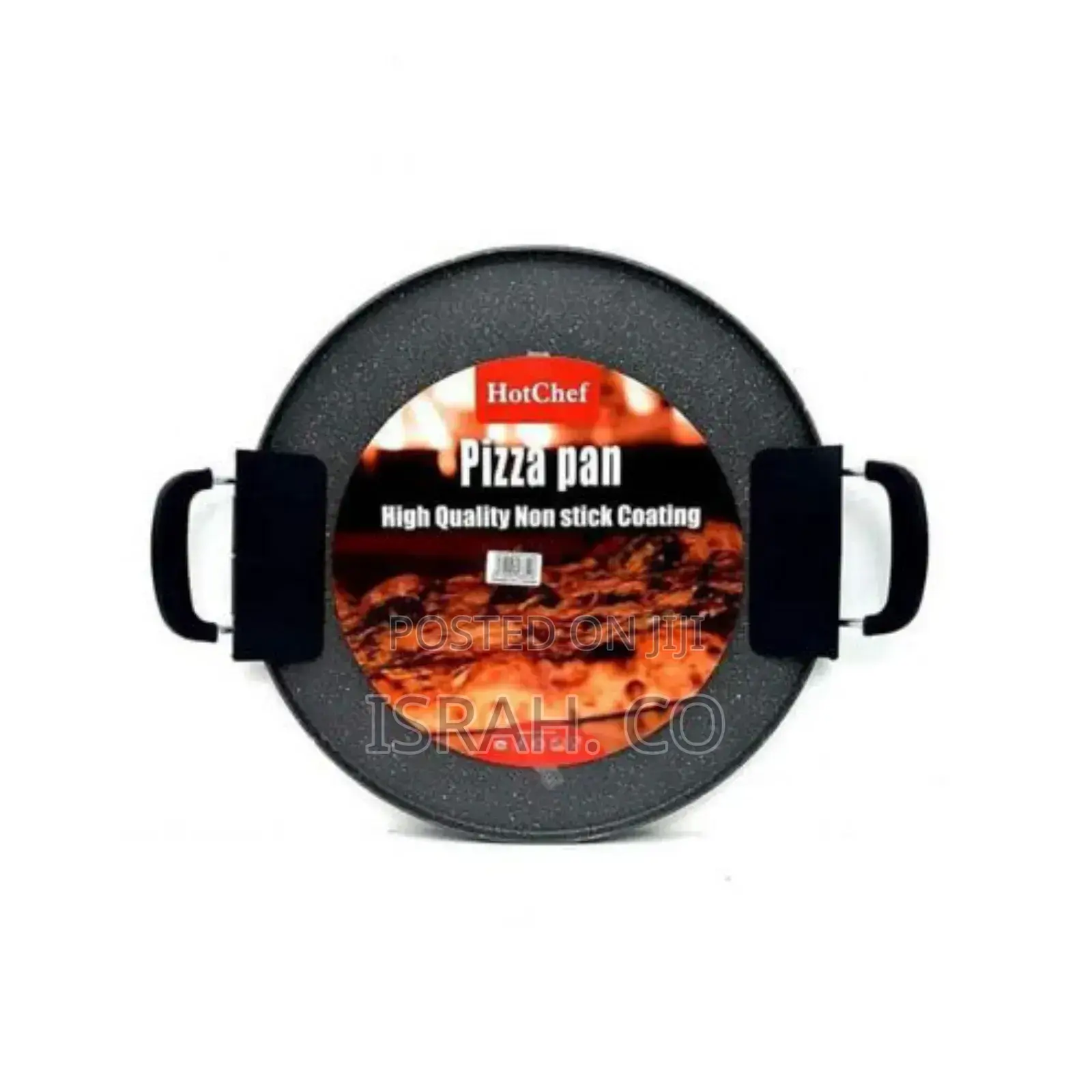 32cm Hot Chef Non Stick Pizza Pan for Oven or Grill - Black
