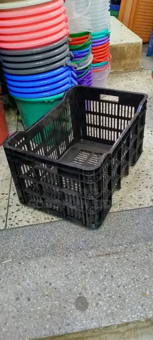 Black Plastic Crates