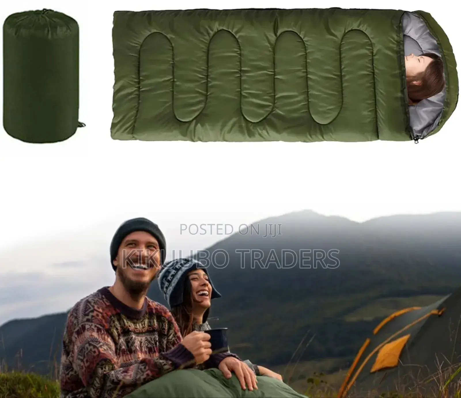 Classic Camping Sleeping Bag - Green