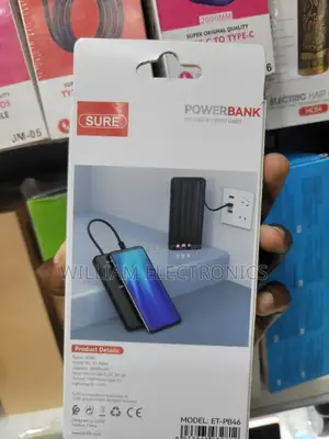 Sure 4in1 20000mah Pb46 Led Display Power Bank-Black