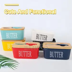 Porcelain Sealing Butter Dish Sealing With Lid and Knife (