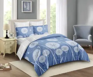 Blue Floral 4 Piece Duvet