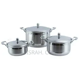 6 Piece of Stainless Steel Saucepans Cookware Soup Pots