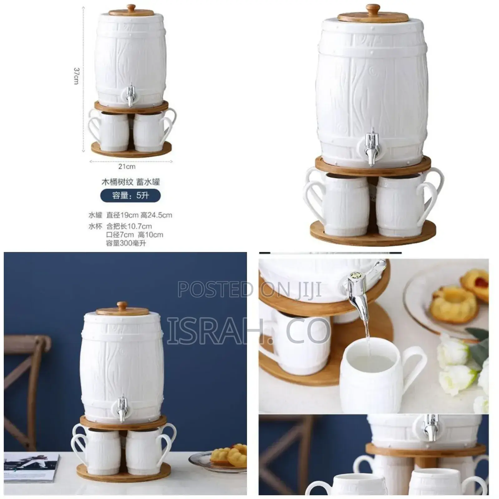 Ceramic Hot and Cold Kettle Set With Faucet Large-Capacity