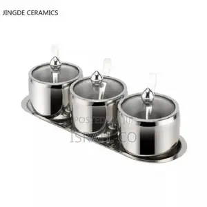 3 Pc Seasoning Containers Spice Jar Rack