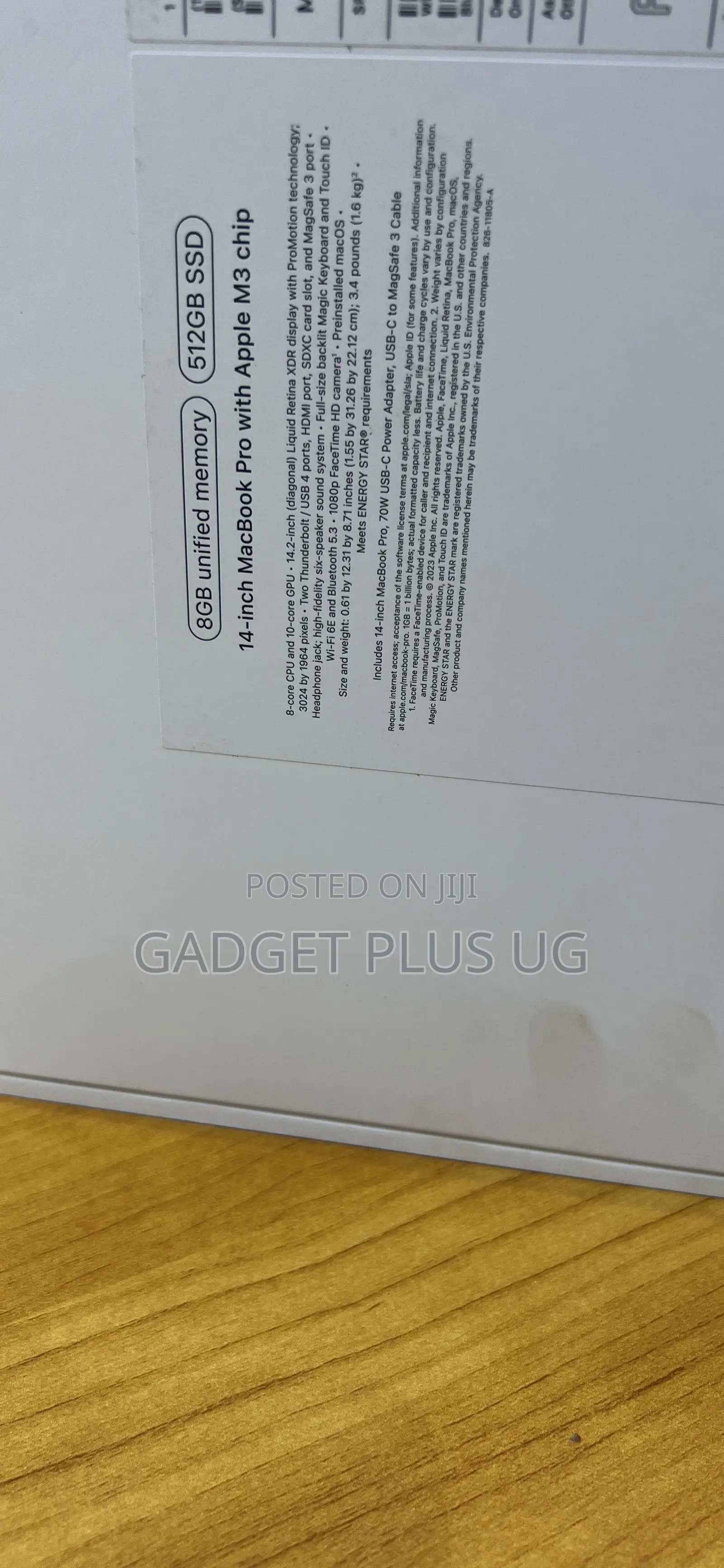 New Laptop Apple MacBook Pro 2019 8GB Apple M3 SSD 512GB