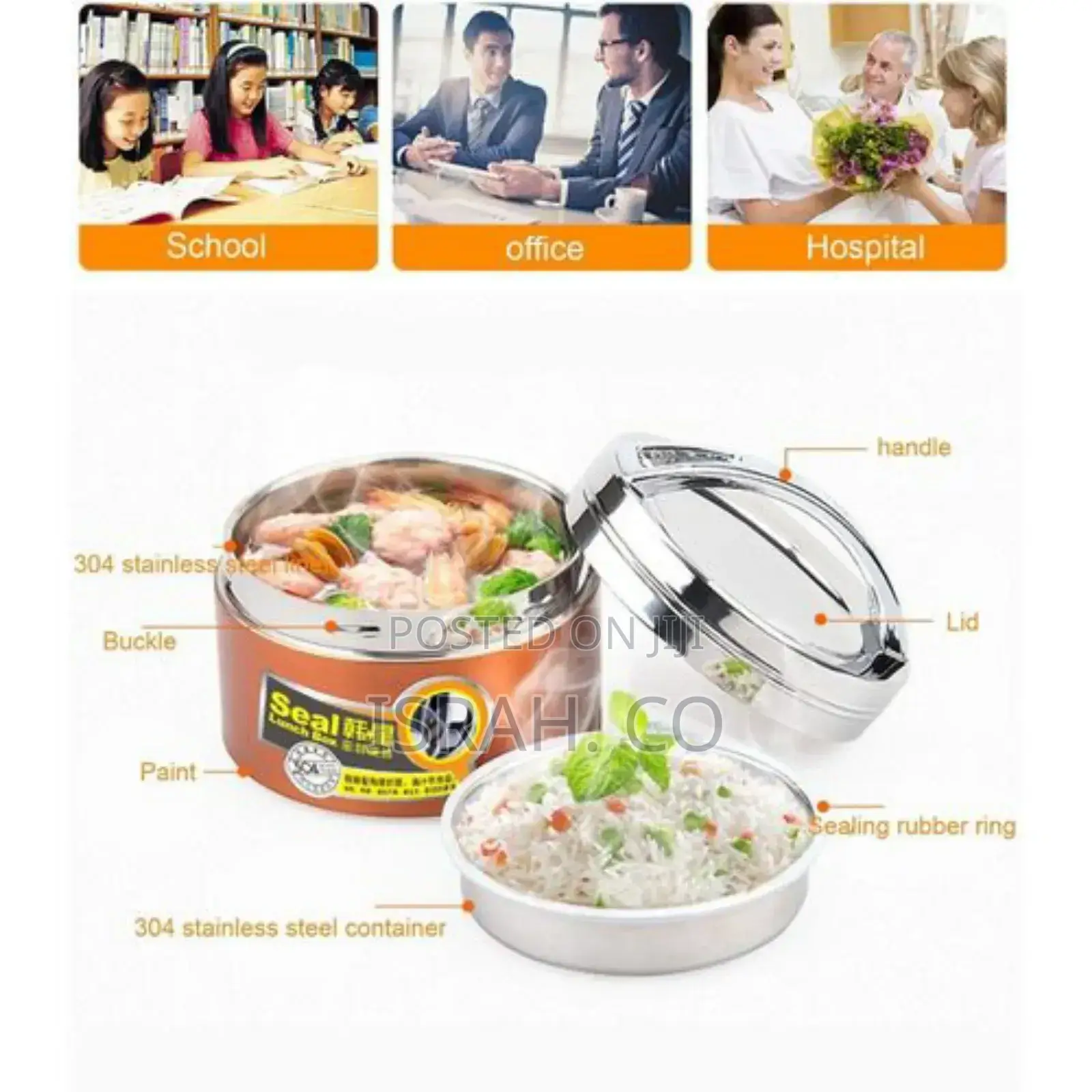 1300ml Insulated Stainlesssteel Bento Box Thermos Food Flask