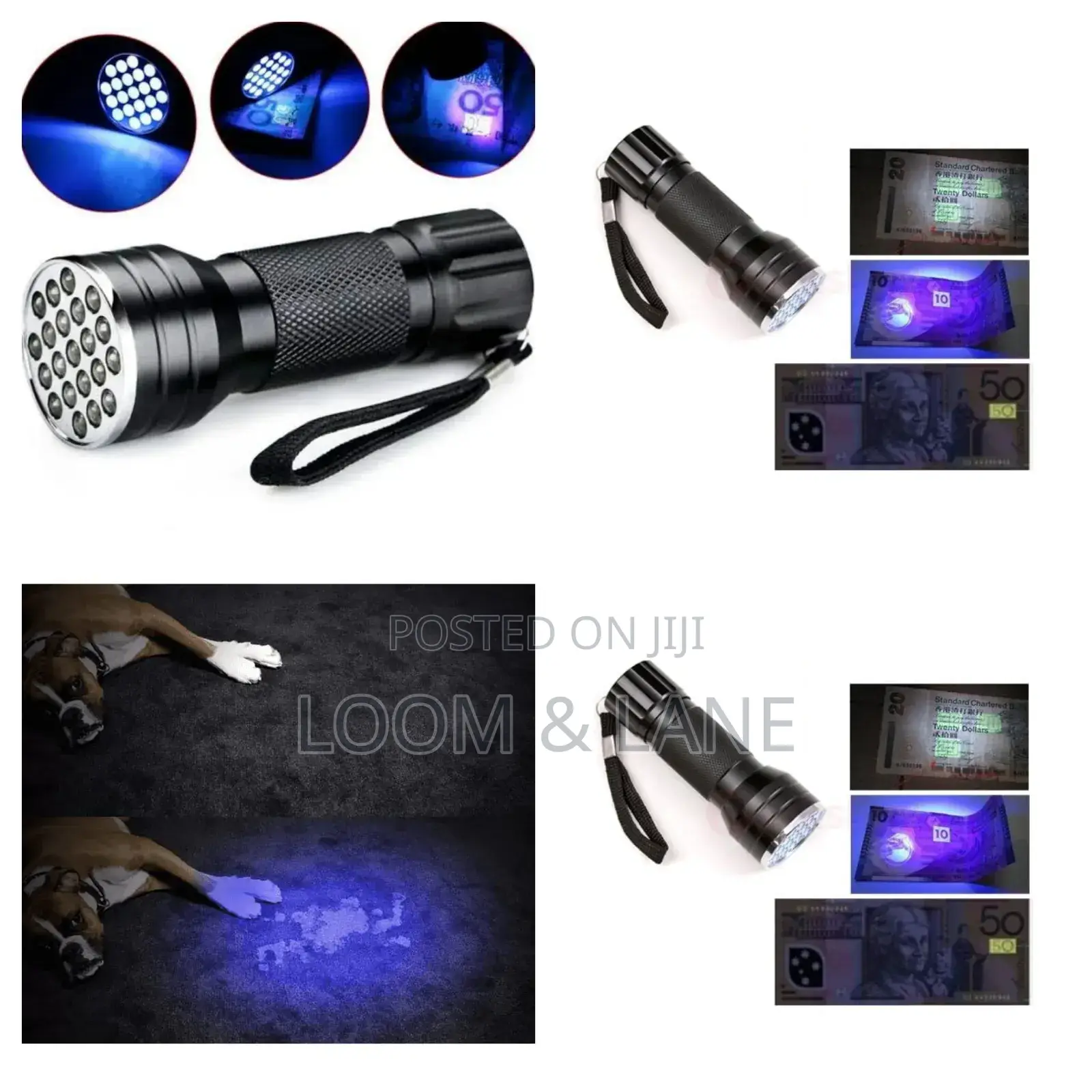 New Ultraviolet Portable Flashlight/ Money Detector