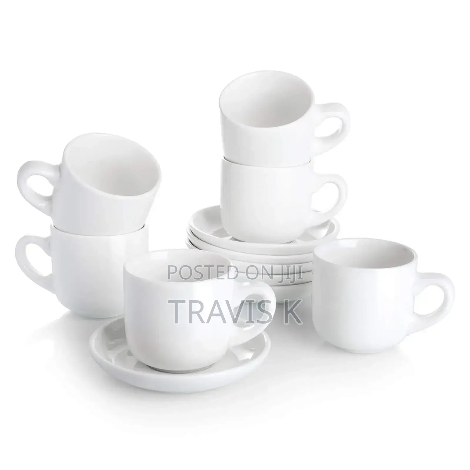 12pcs Coffee Tea Cups and Saucers