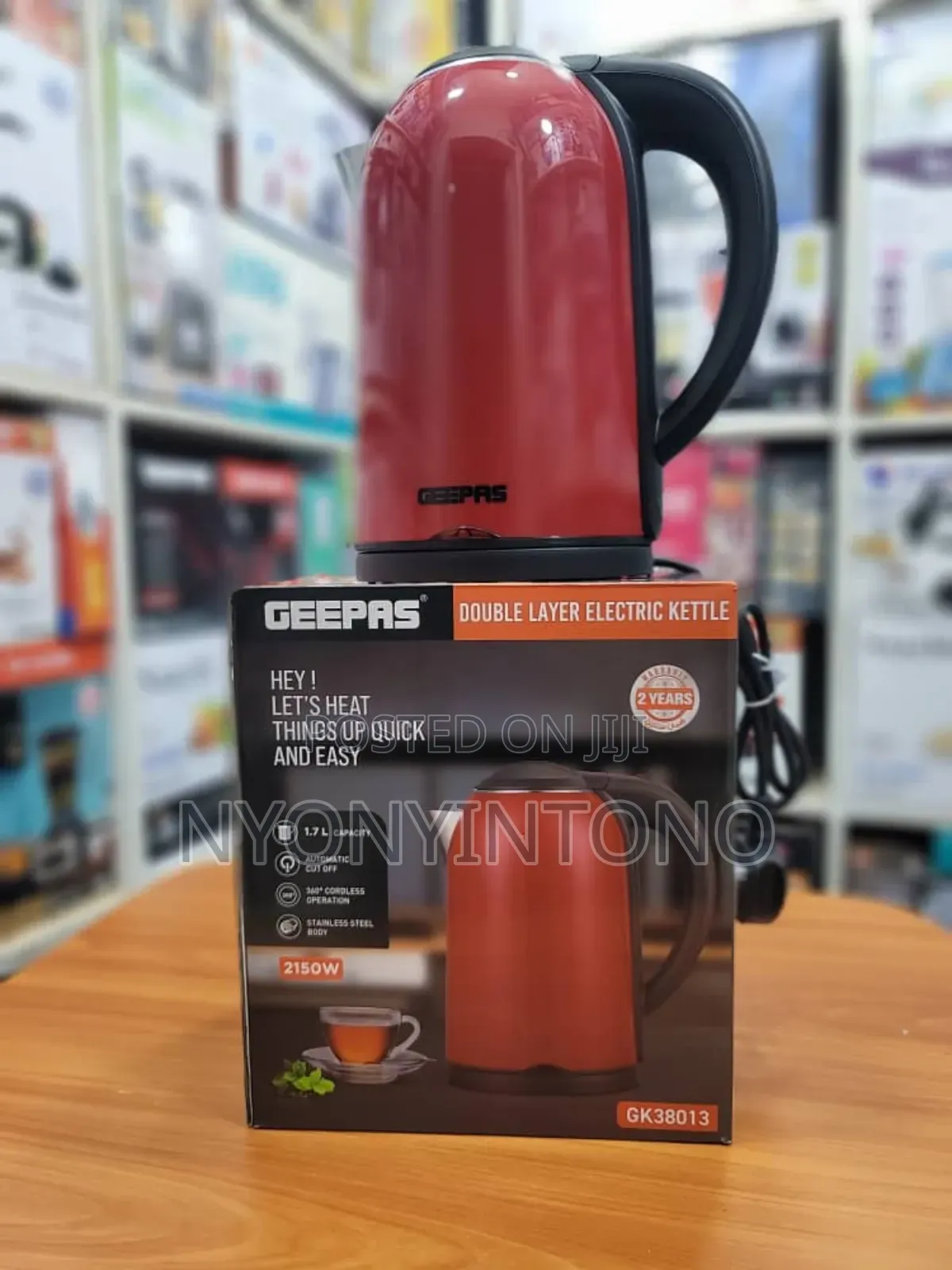 Geepas Top Quality Glass Water Kettle With 2yrs Warranty