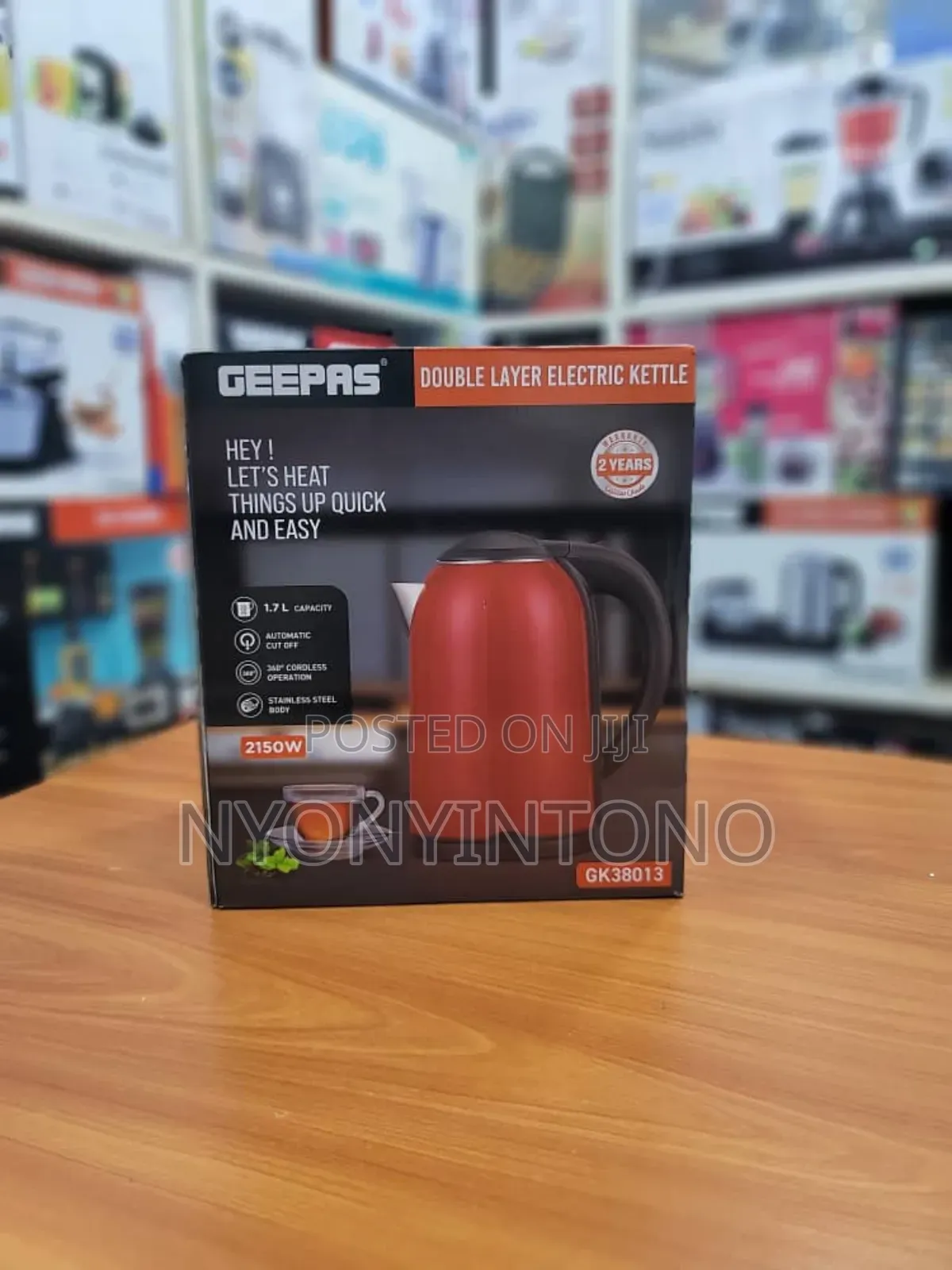 Geepas Top Quality Glass Water Kettle With 2yrs Warranty