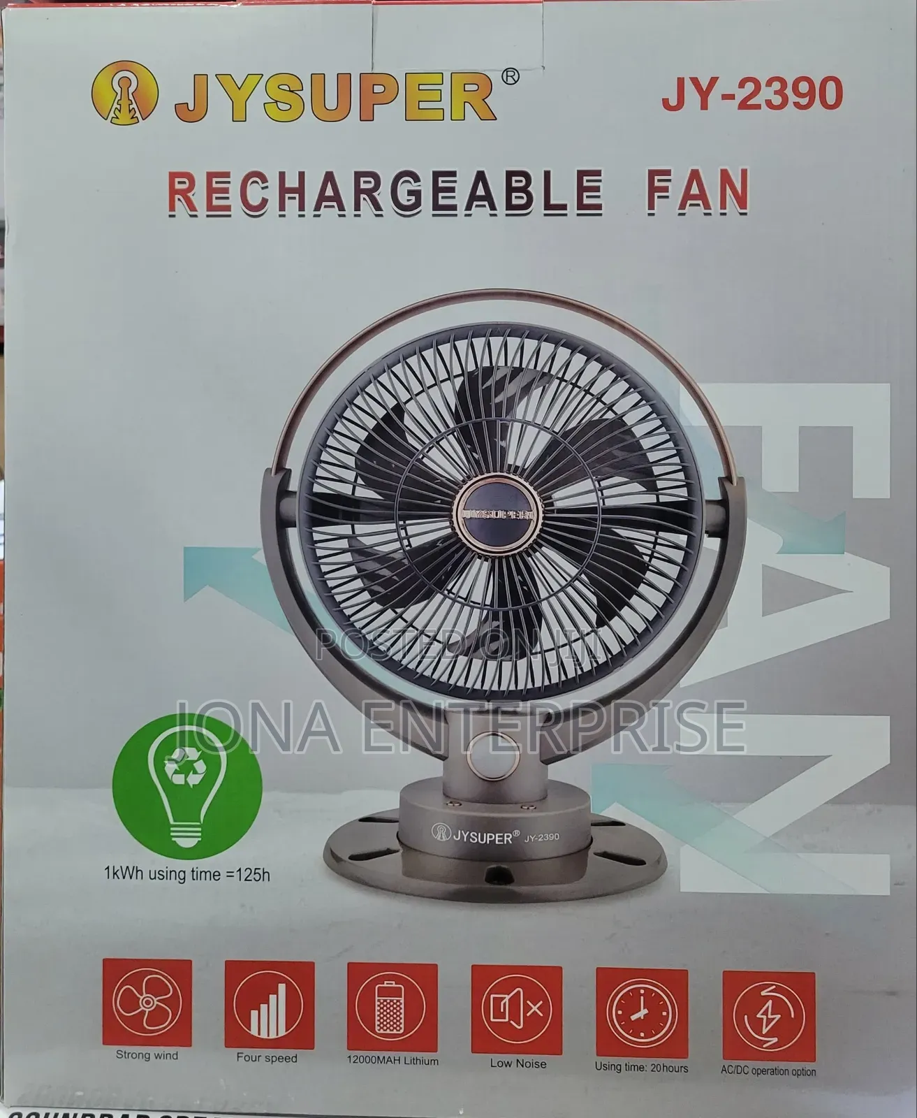 Potable Rechargeable Strong Fan