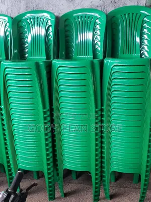 Green Armless Plastic Chairs