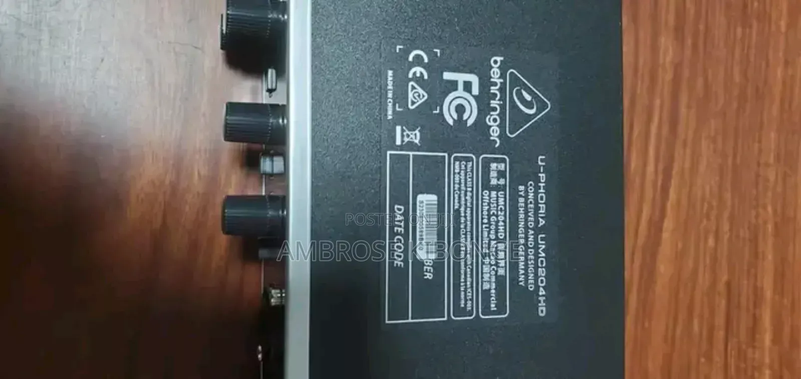 Behringer U-Phoria Umc202hd 2x2 24bit/192khz Audio Interface