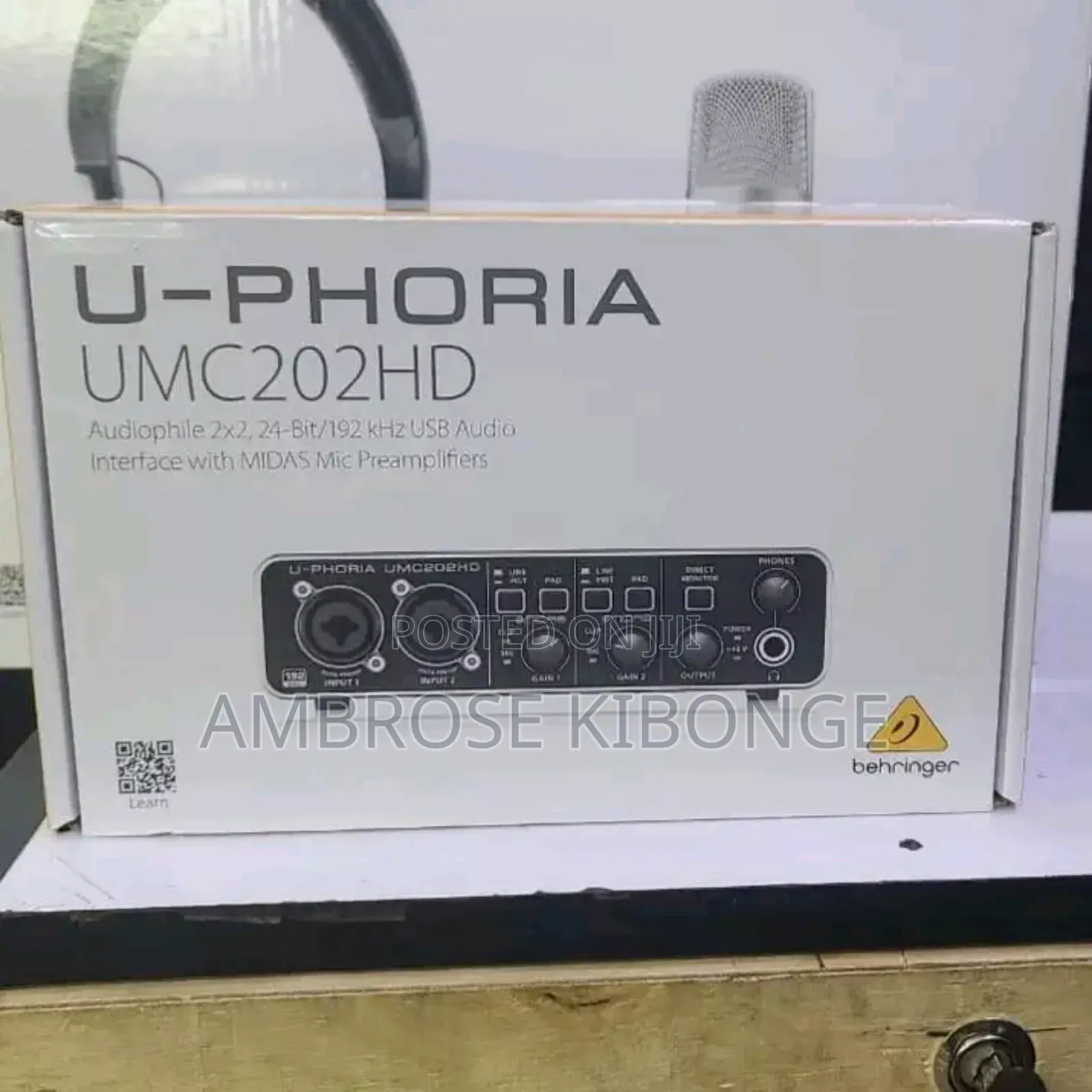 Behringer U-Phoria Umc202hd 2x2 24bit/192khz Audio Interface