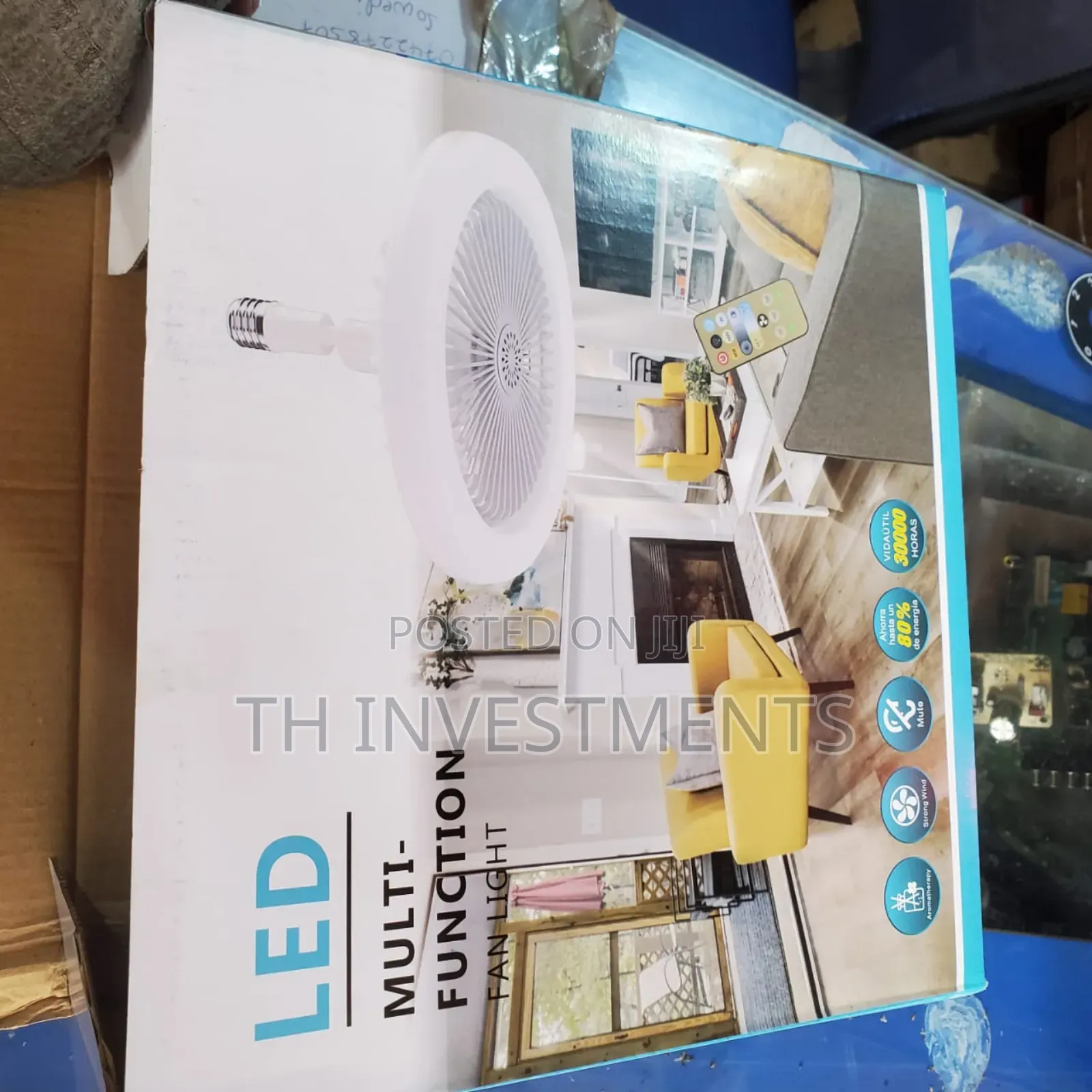 30w Ceiling Fan With Integrated Lights E27 Remote Ceiling