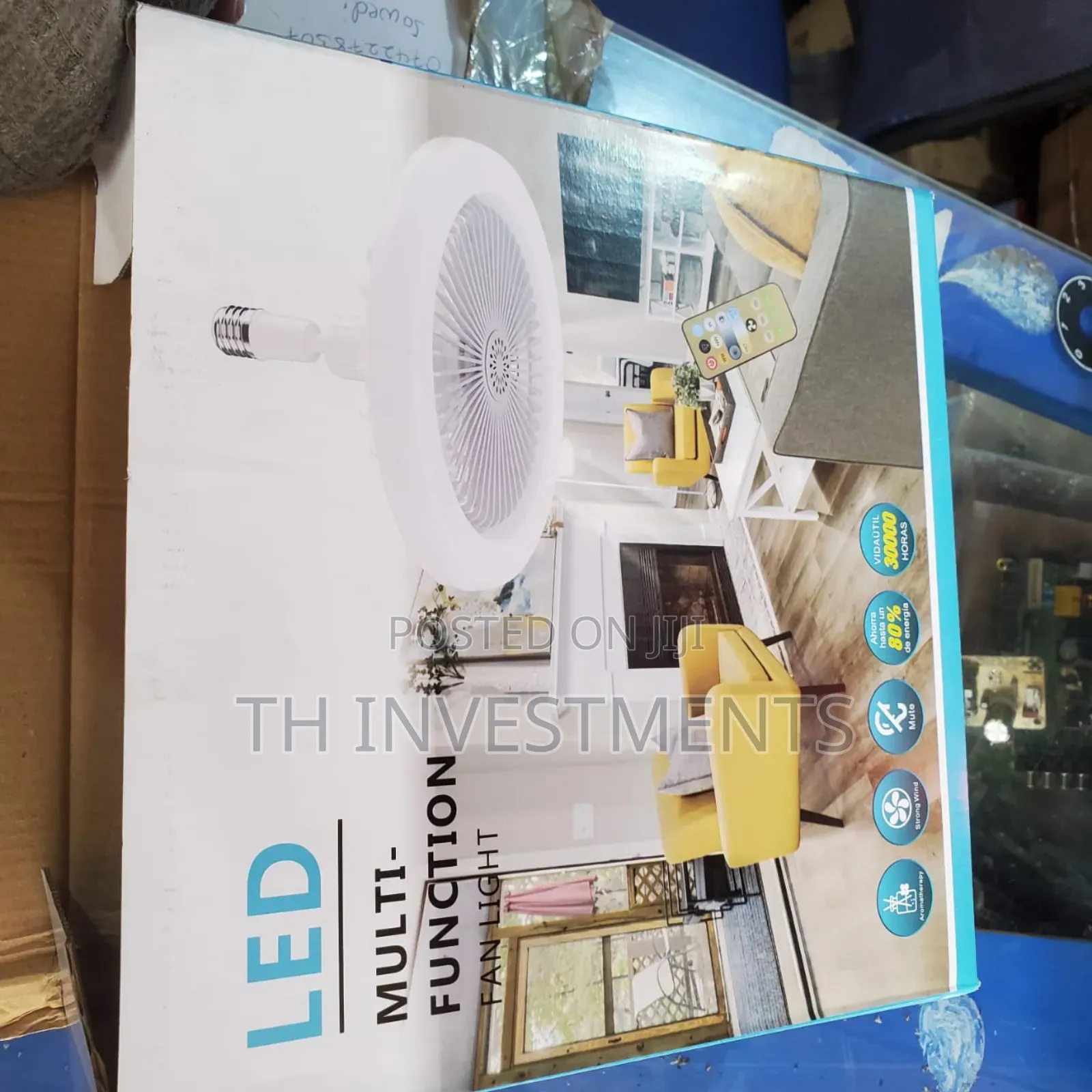 30w Ceiling Fan With Integrated Lights E27 Remote Ceiling