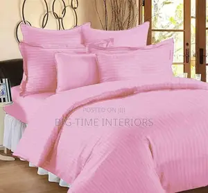 Luxurious Gray Striped Kingsize Duvet/Comforter Set