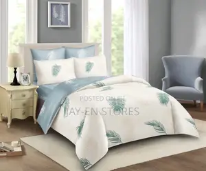 Blue Cream Floral 4piece Duvet (5 by 6)