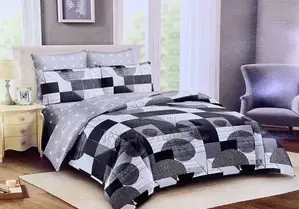 Black White Greyish 4 Piece Duvet