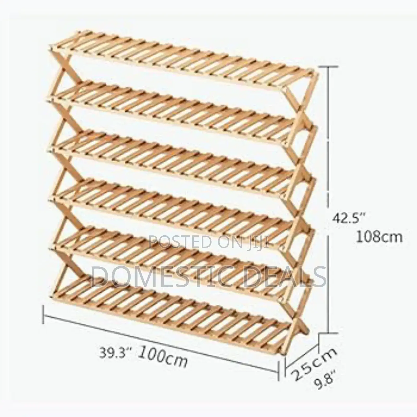 6 Tier Bamboo Shoe Rack