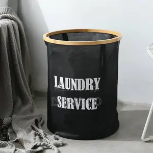 Laundry Basket Round and Black