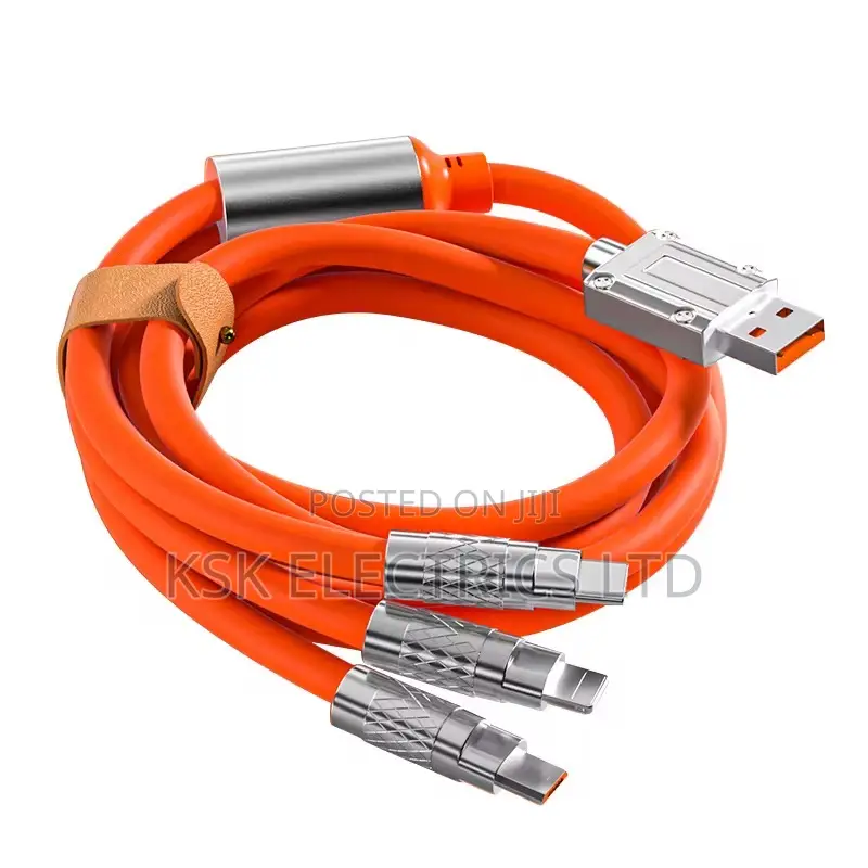 120w 6a Fast Charging Universal Usb Cable 3-in-1 Multi