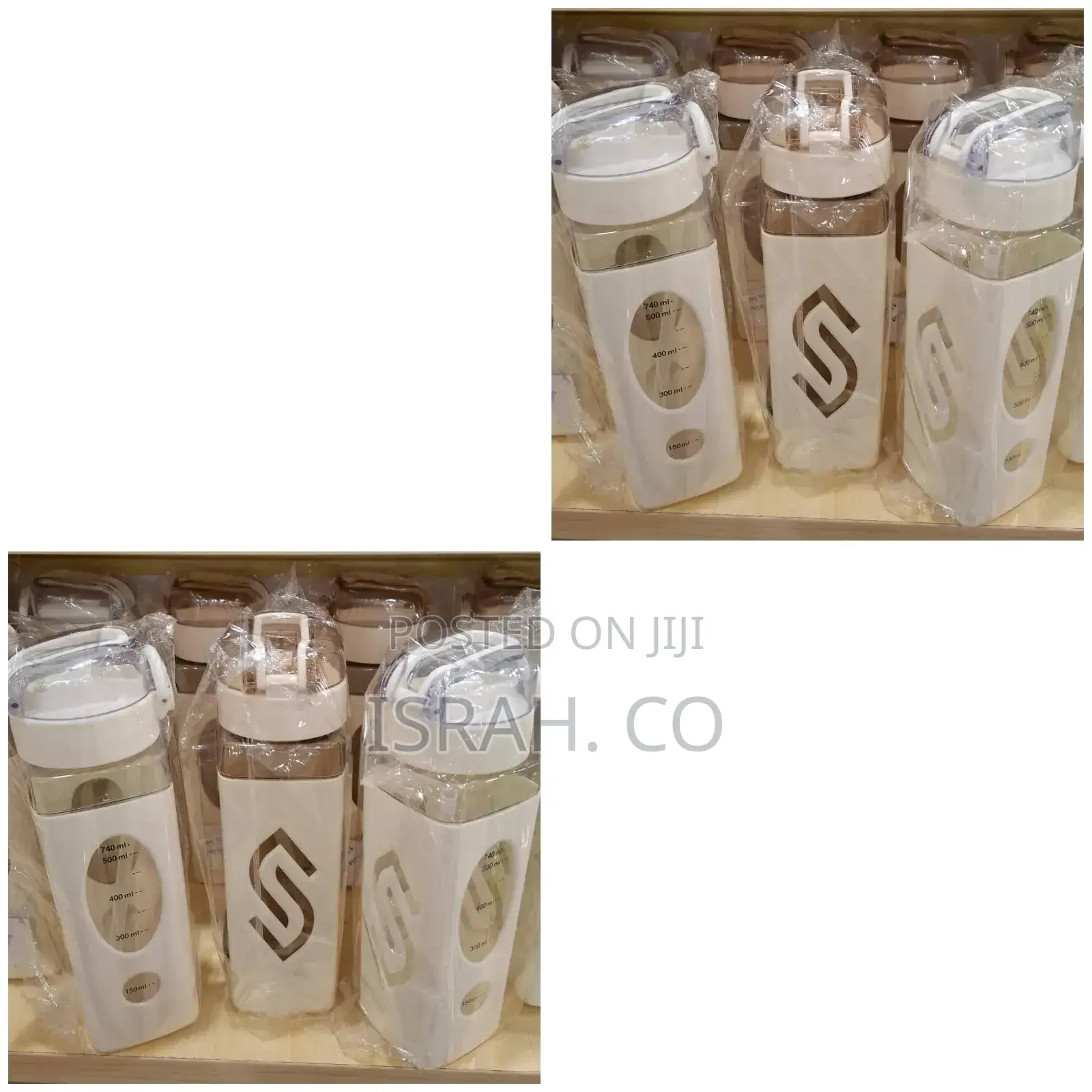 Reusable, Transparent Plastic Water Bottles,