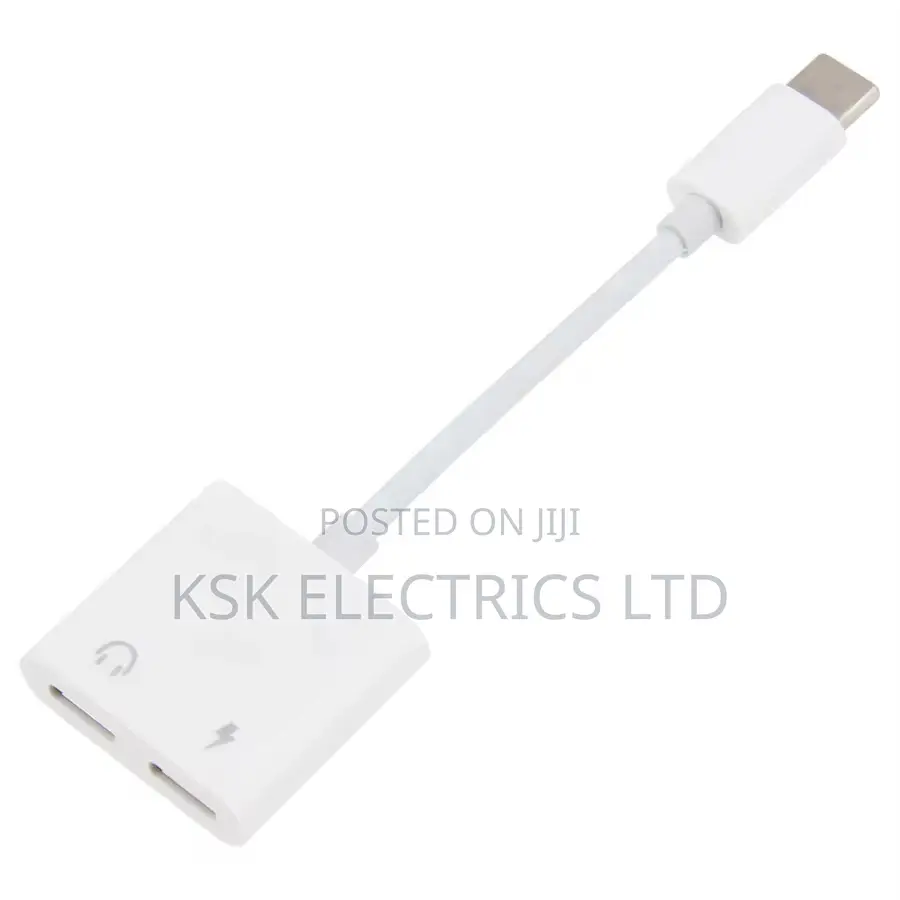 2 in 1 Type Usb C to Dual Usb C Earphone Adapter Splitter